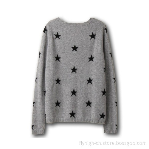 Wool Material Knitted Ladies Sweater